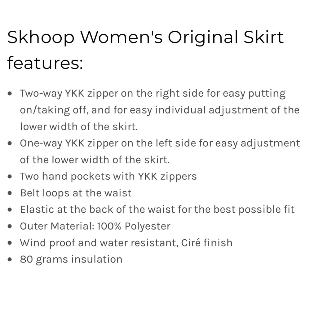 ♦️SOLD♦️SKHOOP  Life by Black Insulated Snow Skirt - Picture 15 of 15